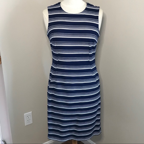 lands end striped dress